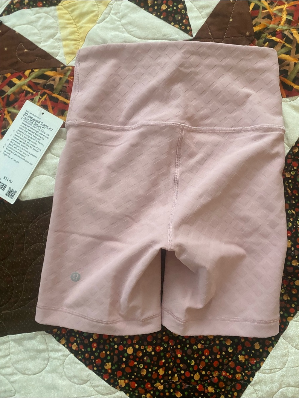 lululemon athletica Soft Pink High-Rise Seamless Bike Shorts